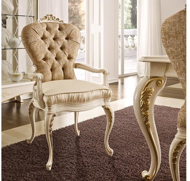 A.R. Arredamenti Стул из ткани с тафтингом и подлокотниками Ricasoli 909 - Вид №1