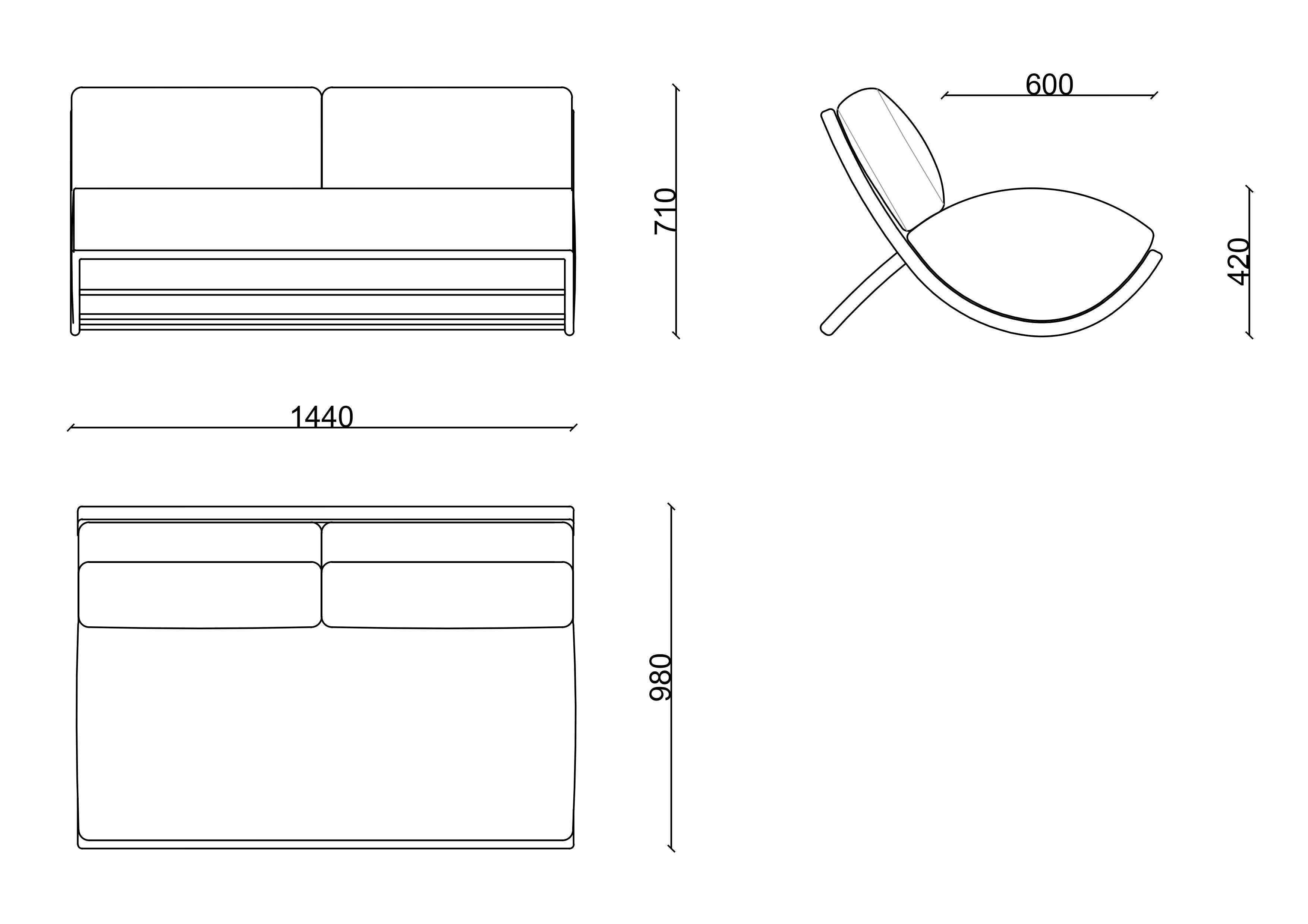 Ткань открытый диван RIVATELIER Nemo ARCH-00128613 - Вид №4