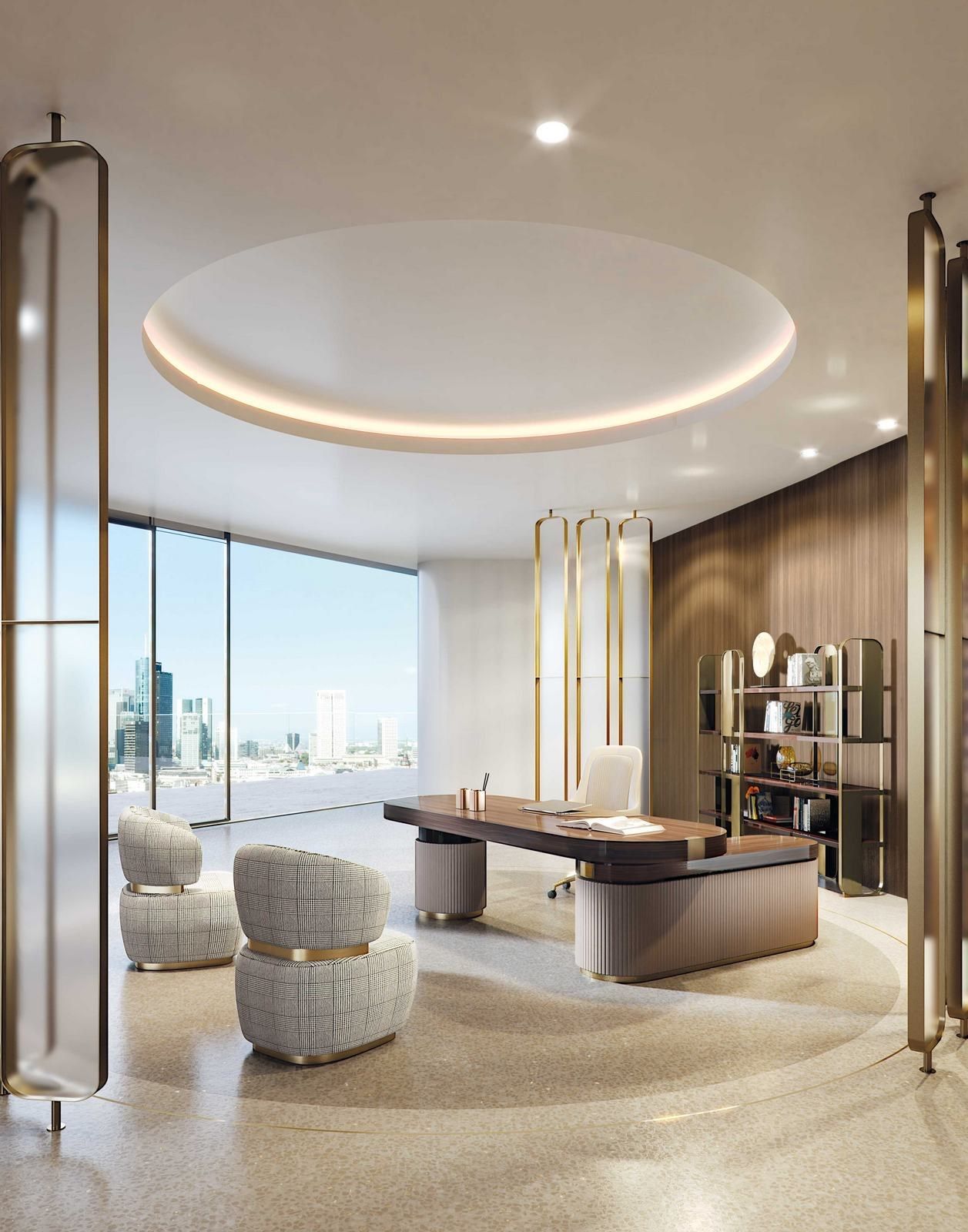 Отдельно стоящий книжный шкаф из стали и дерева Capital Collection Жизель ARCH-00142935 - Вид №5