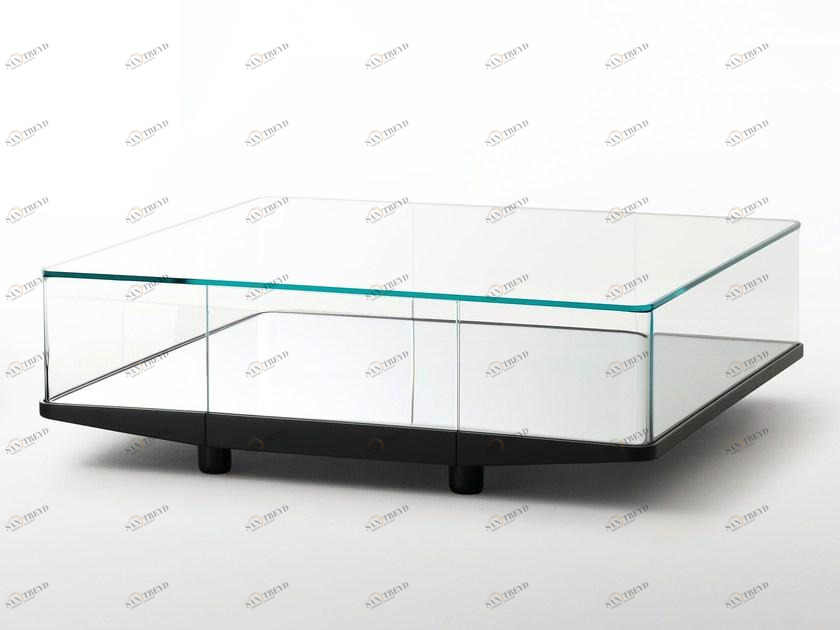 Glas Italia Квадратный хрустальный журнальный столик с отделением для хранения Collector sun-id-1397907