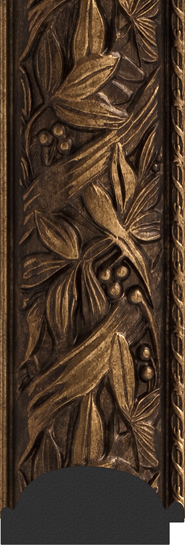 BY 3365 Зеркало с фацетом в багетной раме - византия бронза 99 mm EVOFORM Exclusive - Вид №3