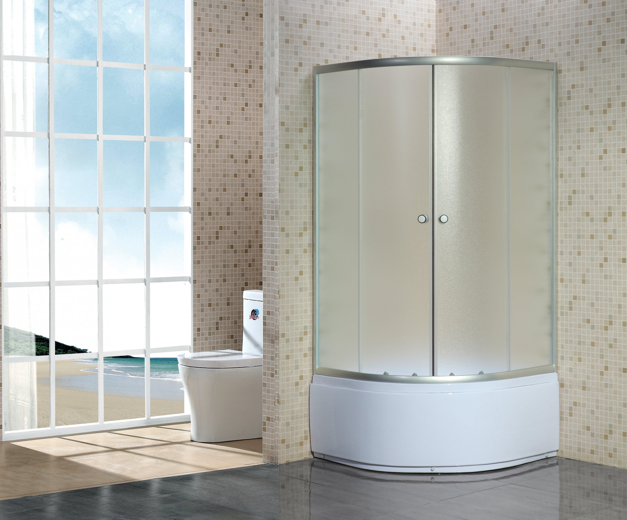 Душевой уголок NG- 005-08N (800х800х1950) высокий поддон(39см) стекло МАТОВОЕ Niagara ECO 0050822N