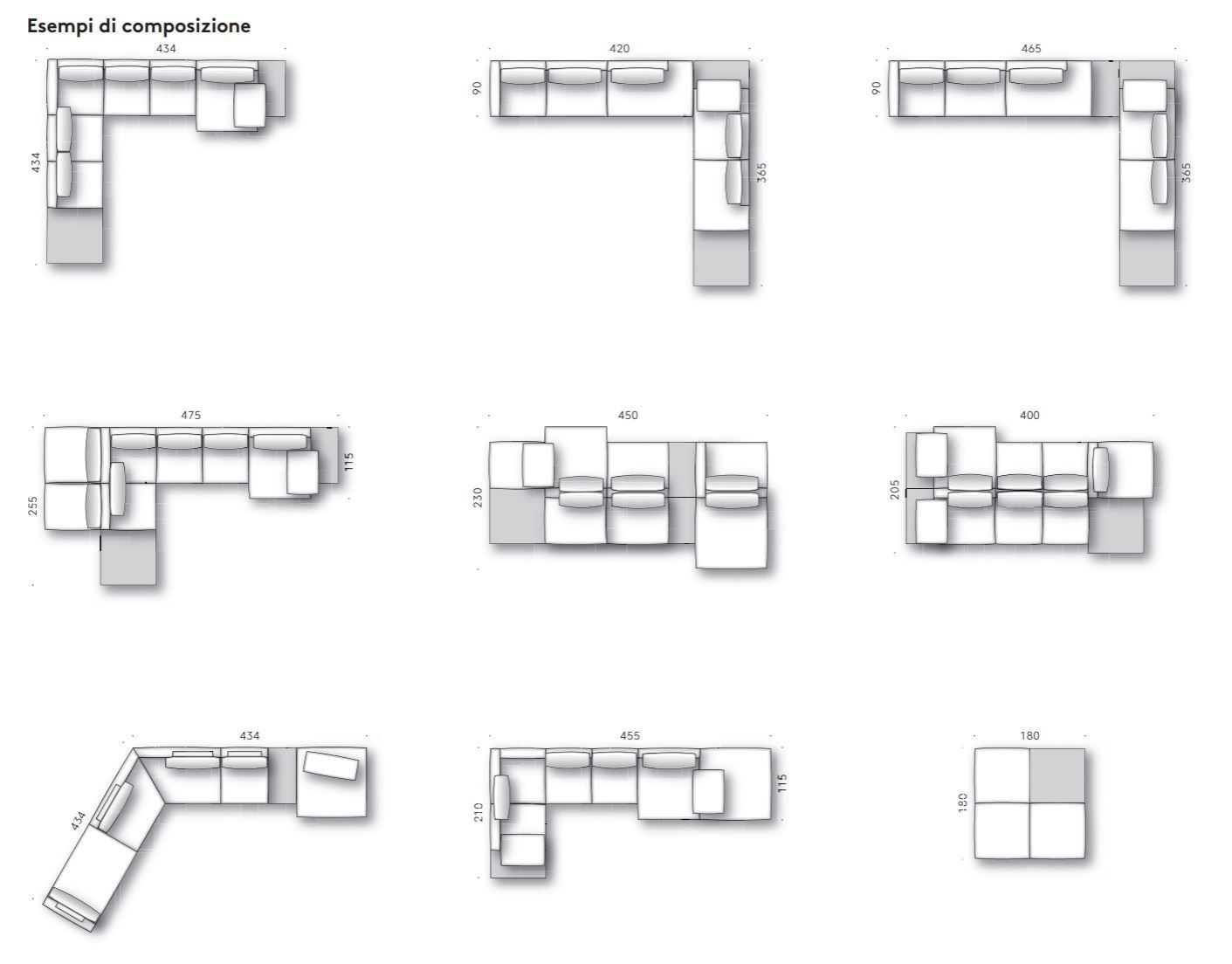 Съемный диван из ткани DE PADOVA MOSAÏQUE ARCH-00033269 - Вид №16