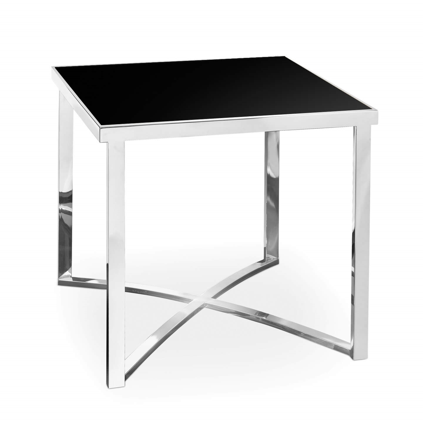 710099,9 ABHIKA БОКОВОЙ СТОЛ CHROMO X H51 52X52 BLACK 710099.9