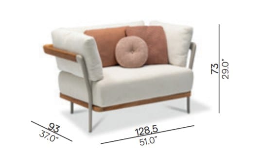 Мягкое тканевое садовое кресло с подлокотниками MANUTTI Flows ARCH-00014148 - Вид №3