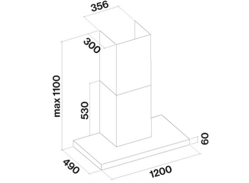 Настенный вытяжной шкаф из нержавеющей стали со встроенным освещением Falmec дизайн ARCH-00058191 - Вид №7