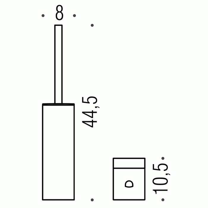 B6207 GL Ёршик настенный (золото) COLOMBO LULU Colombo Design - Вид №1