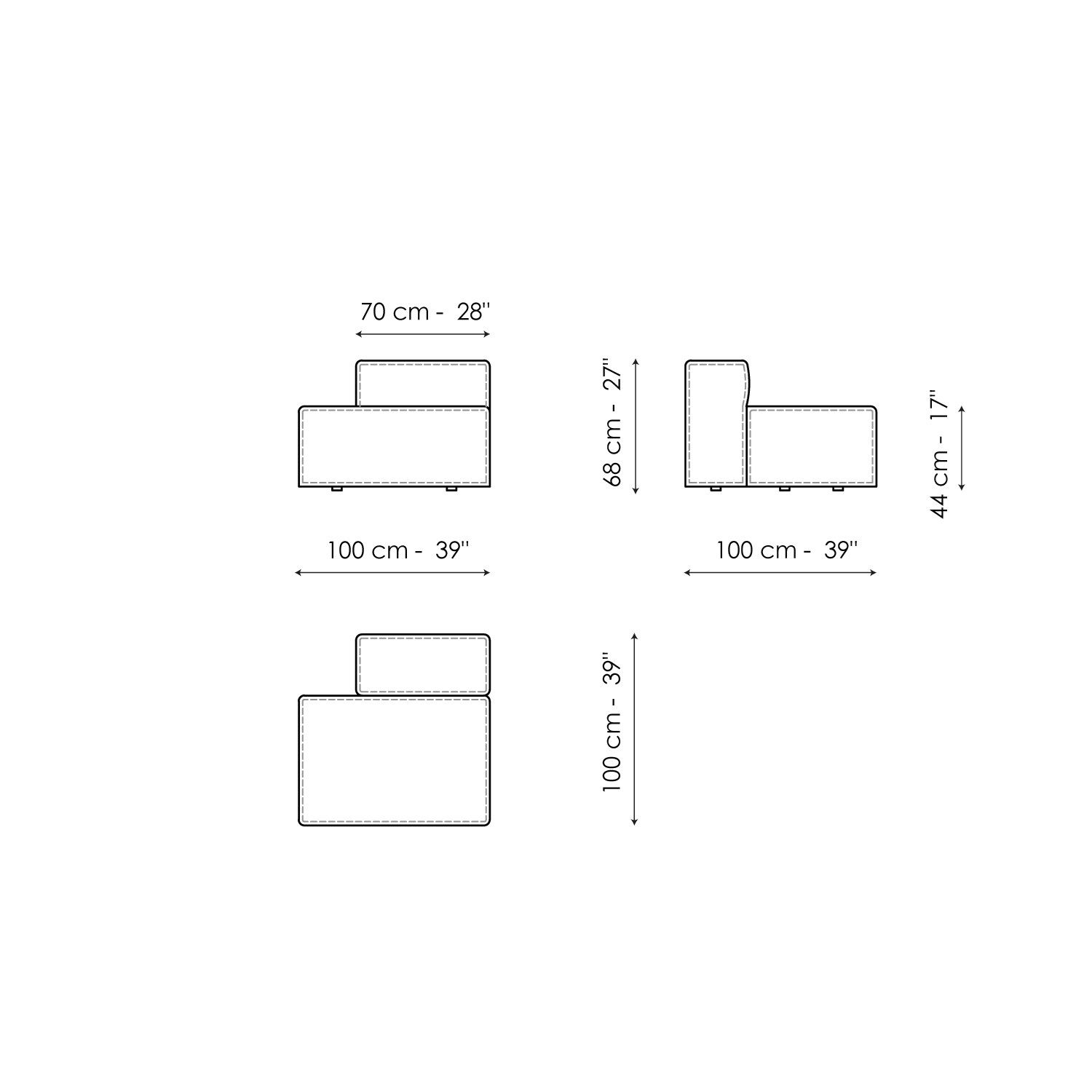 Модульный тканевый диван BONALDO арахис ARCH-00098902 - Вид №24