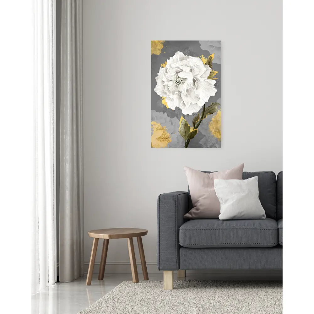 Картина на холсте Постер-лайн Белый цветок 1 40x60 см STLM-2068951 - Вид №1