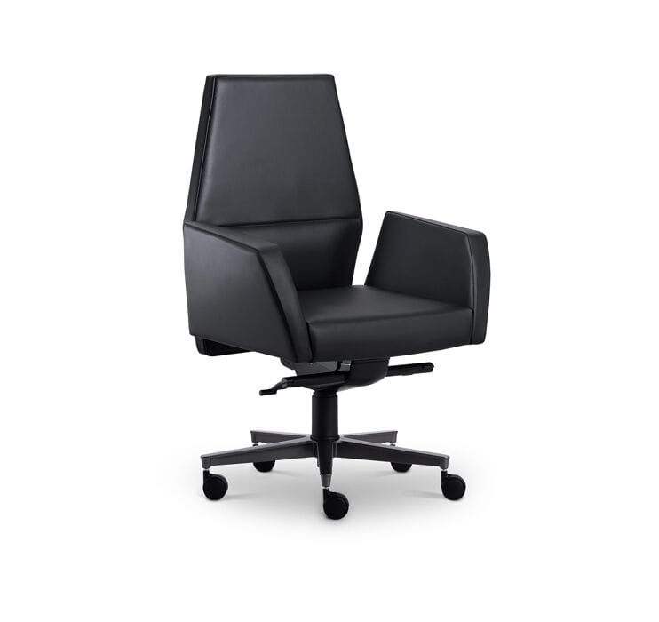 Кожаное вращающееся офисное кресло с колесами i 4 Mariani Kefa ARCH-00019747