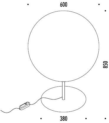 DAVIDE GROPPI Торшер светодиодный с диммером Moon sun-id-1392682 - Вид №3