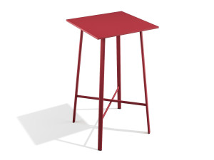 Высокий квадратный стальной стол