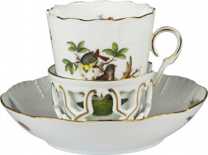 1051633 Herend Чашка для шоколада с блюдцем 150мл "Ротшильд" Фарфор