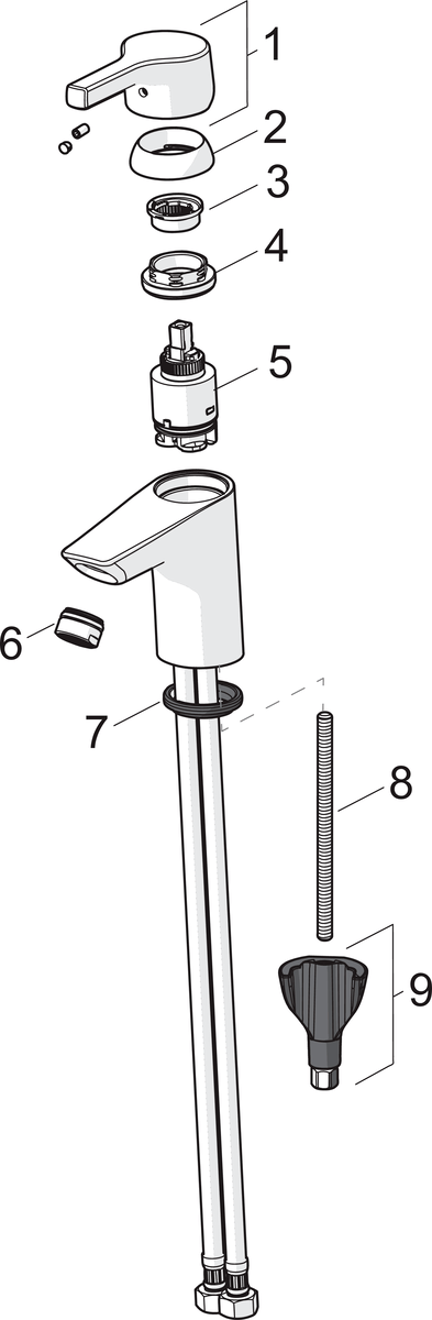 Oras 3904FH Смеситель для умывальника 3904FH Saga Style Хром  - Вид №4