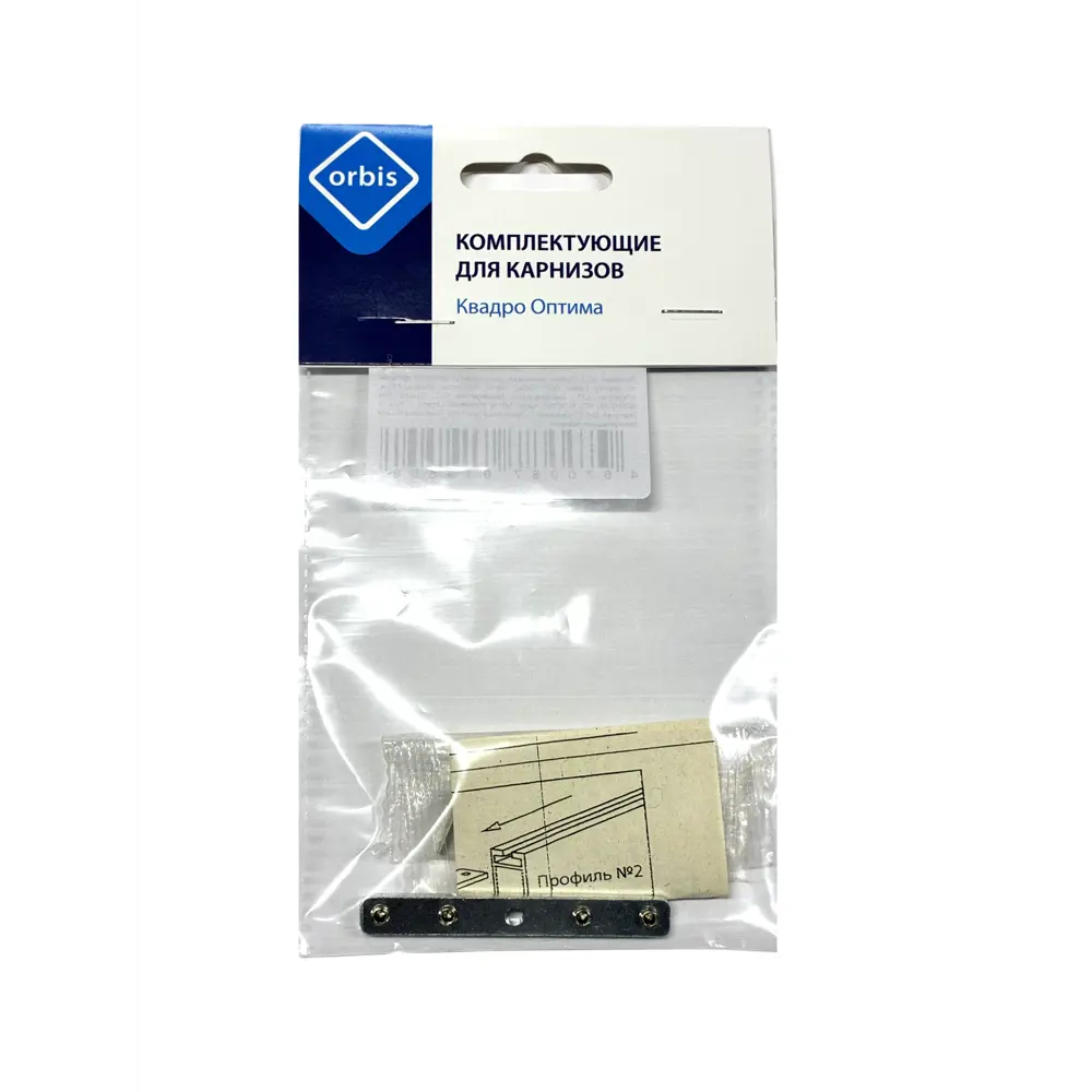 Соединитель для карниза Orbis Квадро Оптима металл цвет серый STLM-2064561 - Вид №1
