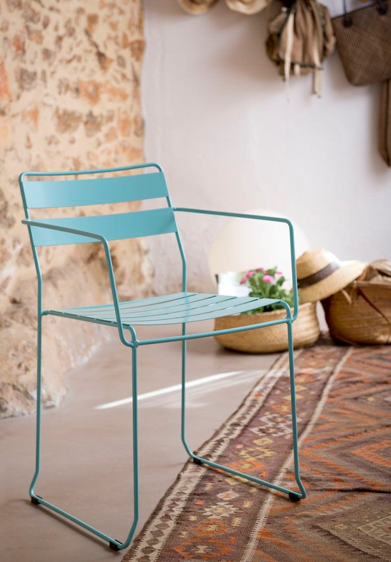 Стальной садовый стул с подлокотниками iSimar ARCH-00020369 - Вид №1