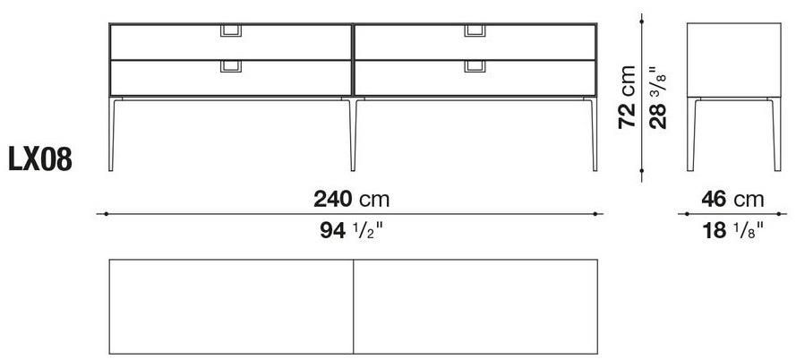 Maxalto Буфет из лакированного дерева с ящиками Alcor sun-id-1366871 - Вид №4