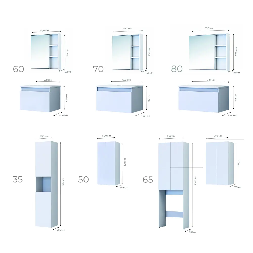 Тумба под раковину подвесная Vigo Matteo 60 см цвет белый STLM-2021675 - Вид №5