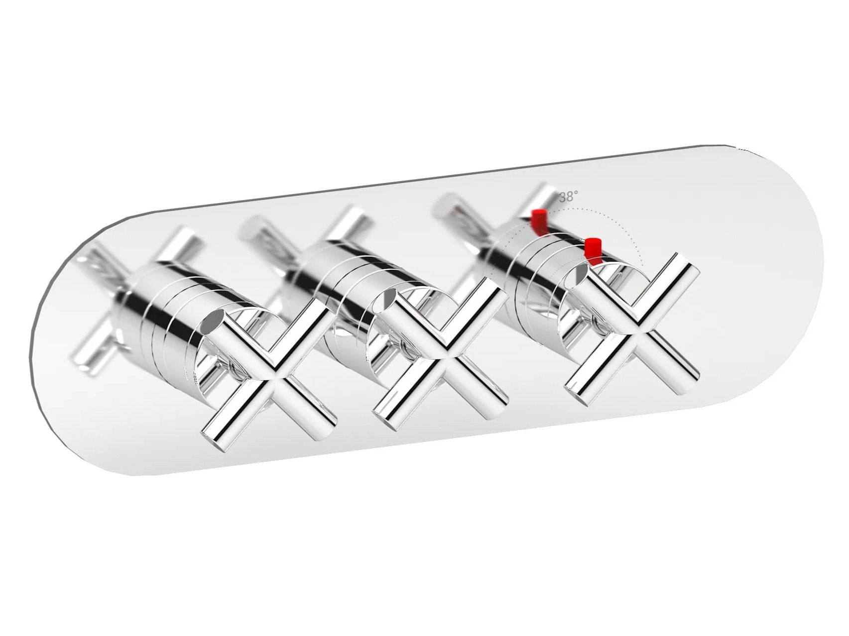 Термостатический смеситель для душа с 3 отверстиями IB AQUA - 2 WAYS EUA222 ARCH-00105632