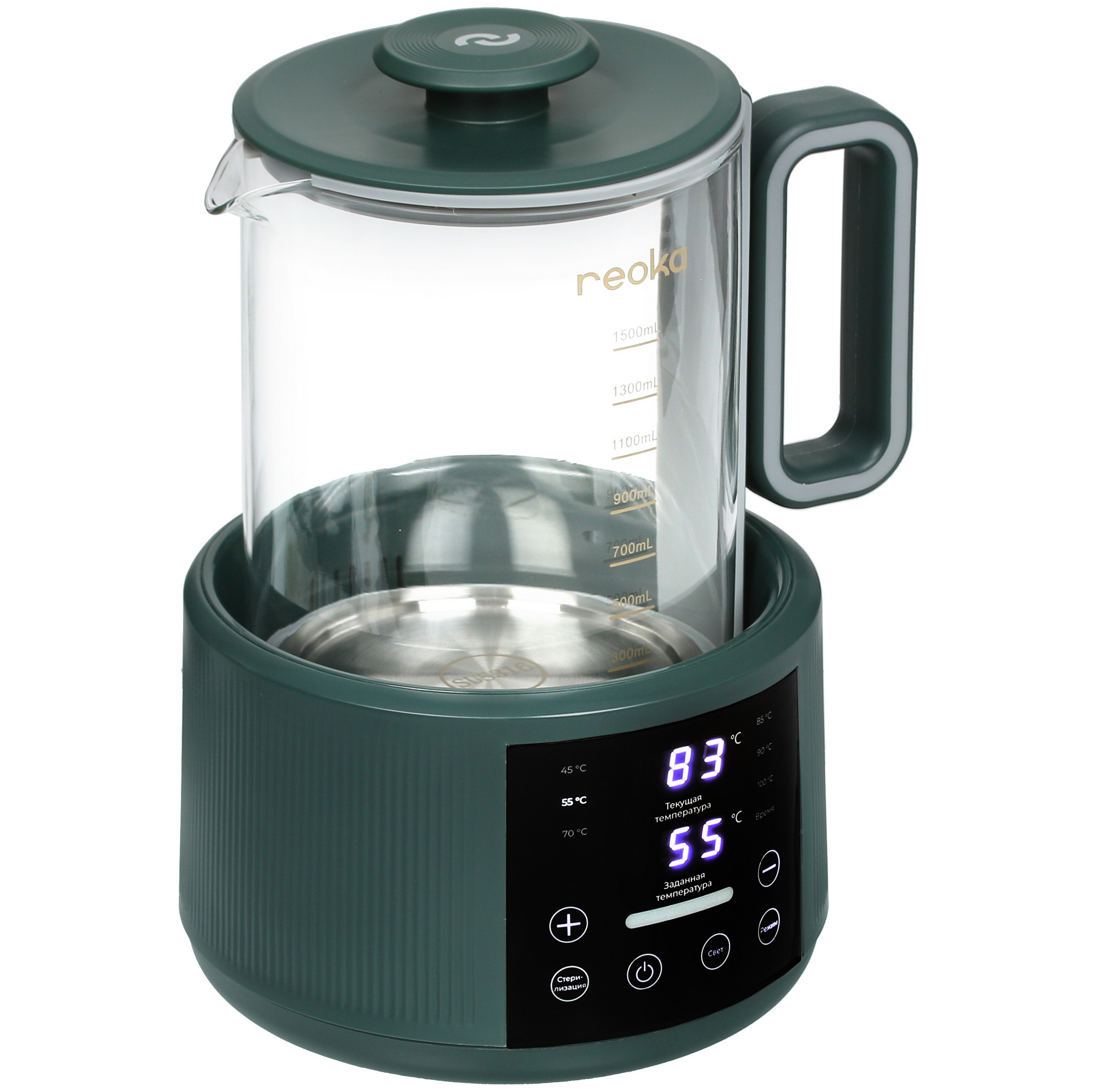 9974393 Электрочайник для бутылочек Reoka RKEK-04TSG зеленый STDN-0119639 - Вид №7