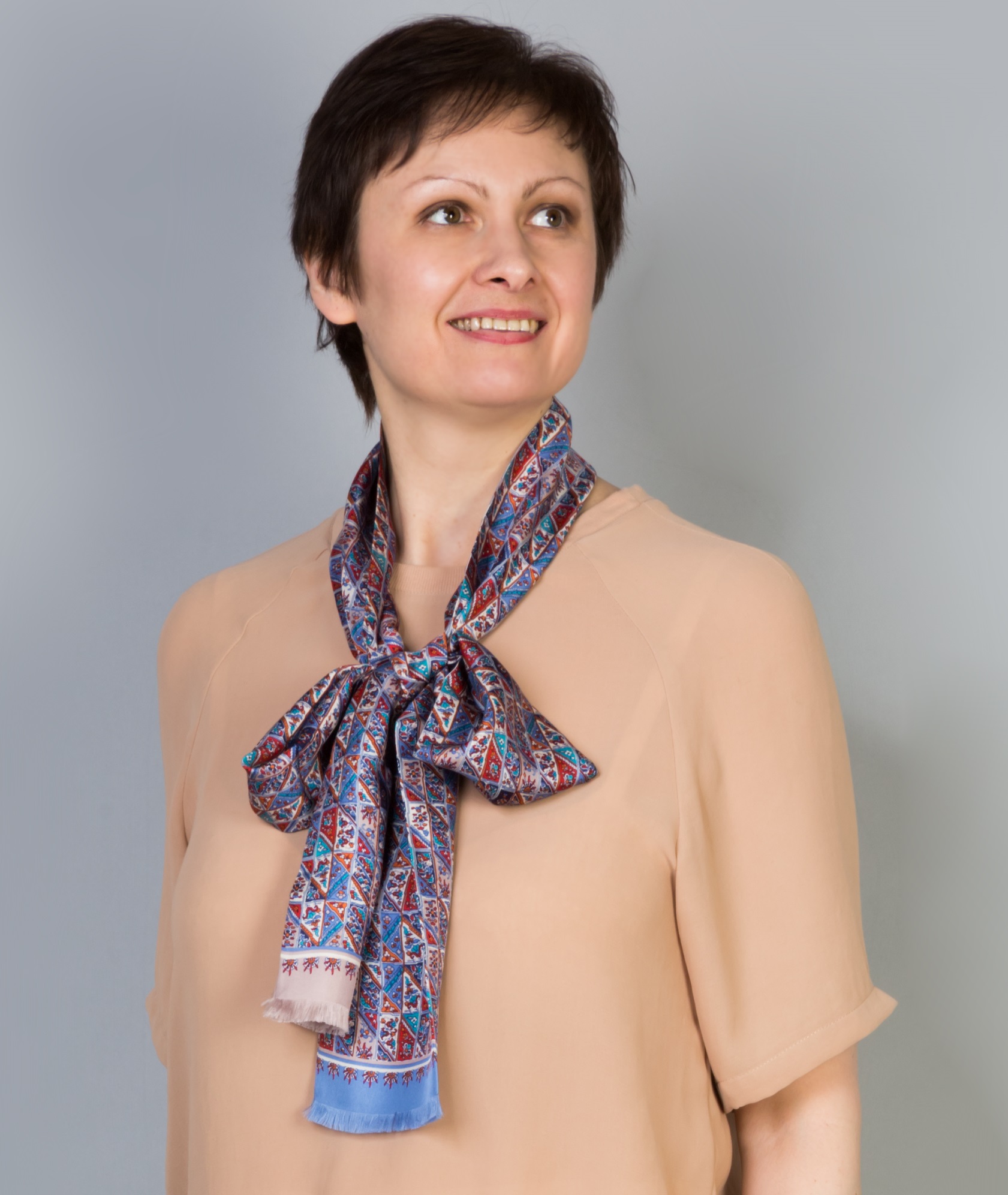 CAMEO_BN Кашне CAMEO BLEU 12/190, шелк PETRUSSE Santreyd 