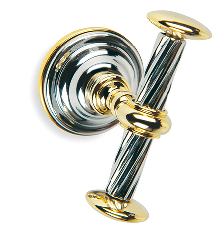 G13(02) Stil Haus Giunone, крючок двойной, цвет хром - золото