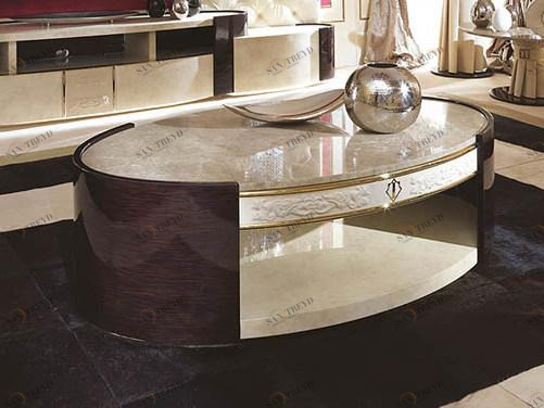 Turri Овальный мраморный журнальный столик контрактный Couture sun-id-1456501