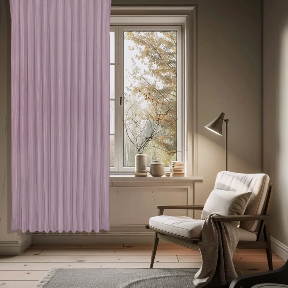 WITERRA Штора на ленте с полосатым рисунком 200x280 см розовая 89427497 STLM-1572044