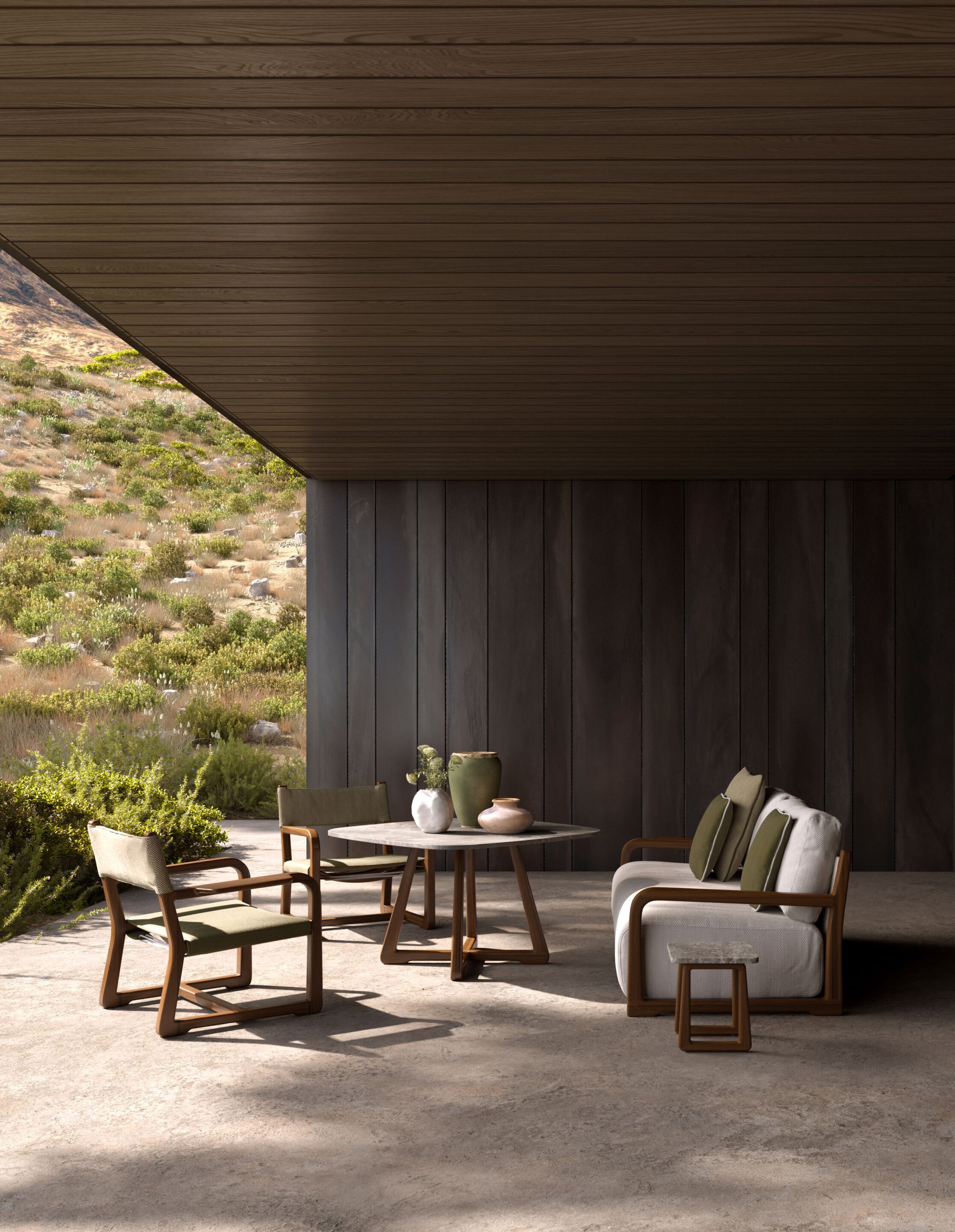 2-местный садовый диван Exteta Loro Piana Interiors, Стулья Delight от Exteta ARCH-00084887 - Вид №9