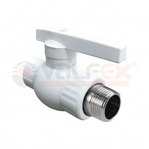 10144220 Valfex Кран шаровой комбинированный (наружная резьба)