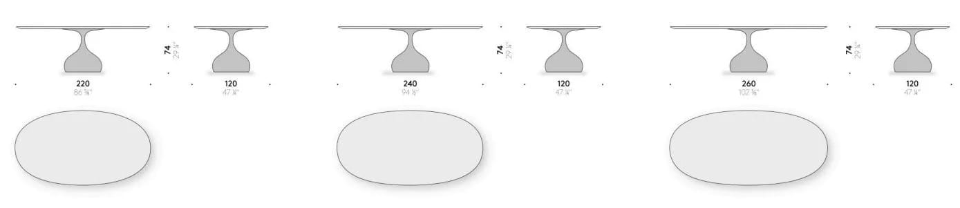 Овальный стол из бронзы и дерева DE PADOVA RAINDROPS ARCH-00152400 - Вид №1