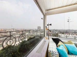 GM MORANDO Выдвижное выдвижное алюминиевое окно гильотины Bellavista system plus