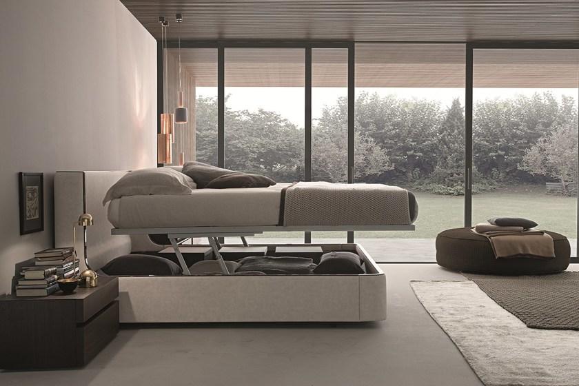 Presotto Кровать двуспальная с обивкой кожей Callas | letto sun-id-1506378 - Вид №2