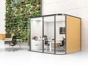 ESTEL GROUP Акустическая офисная будка в ткани на стене