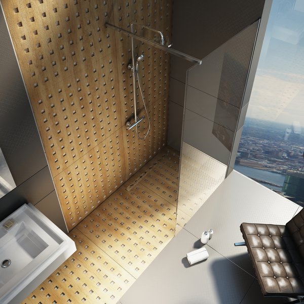 Walk In-Wall-100 v.200 черный+Transparent Ravak GW9WA0300Z1 - Вид №3