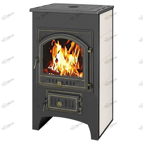 Печь-камин Везувий ПК-01 (205) с плитой (бежевый) 3831