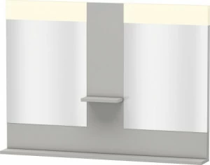 VE736000707 Зеркало с полочками сбоку и внизу Vero #VE7360 1100 x 142 мм Бетонно-серый матовый декор