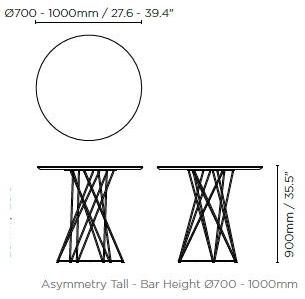 Ross Gardam Круглый высокий стол Asymmetry sun-id-1442782 - Вид №3