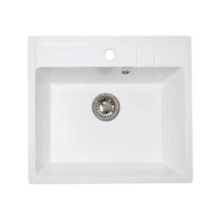 90409317 Врезная мойка Granalliance GA-21m 49.50x55.50 глубина 20 см литьевой мрамор цвет молочный STLM-1380976