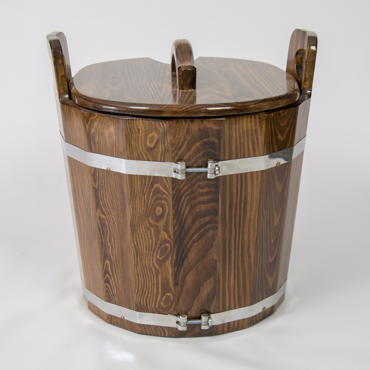 161 Запарник для бани с крышкой (лиственница морёная) Alyarus  - Вид №5