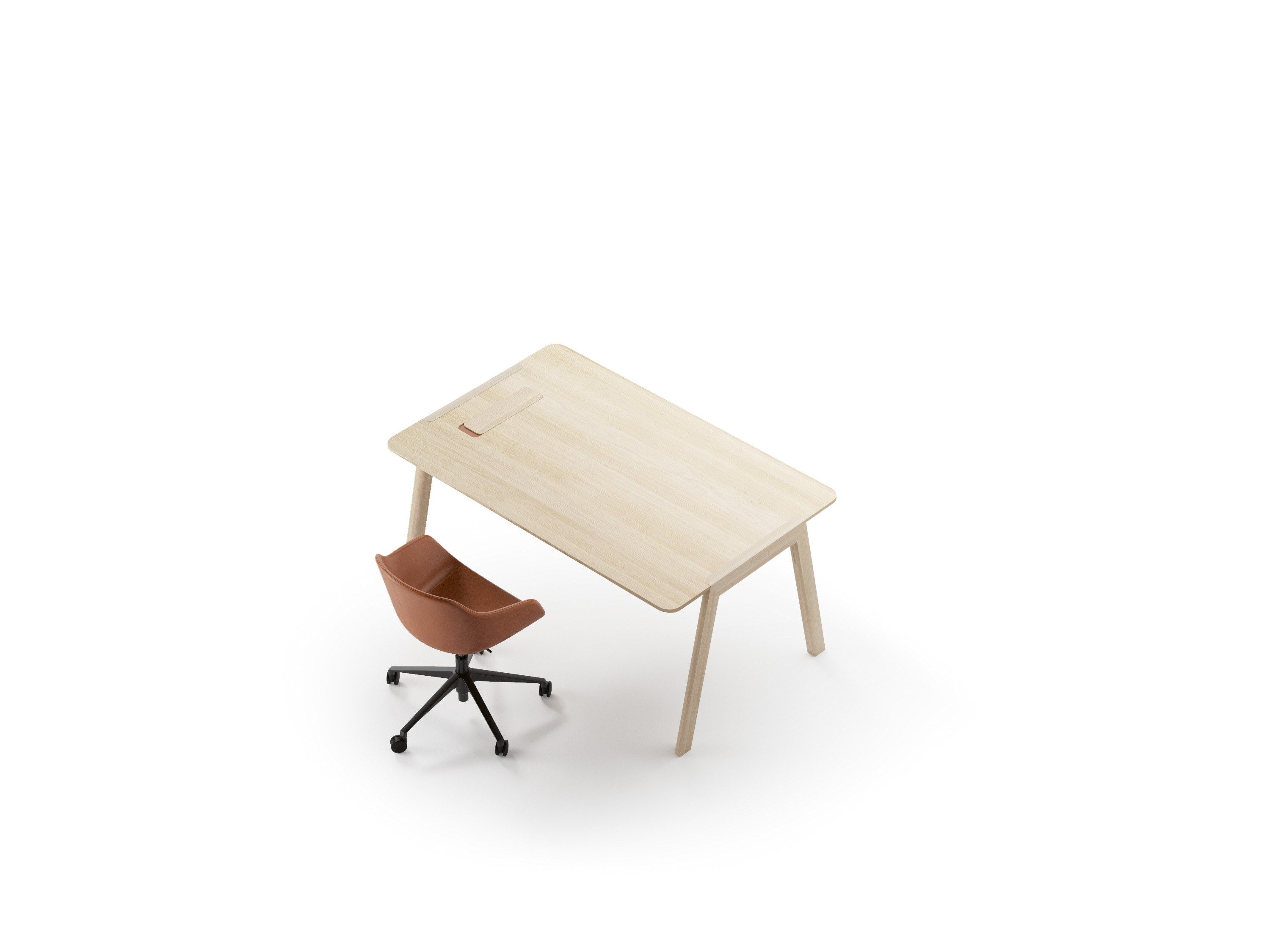 Прямоугольный стол для совещаний из дуба с системой люверсов ALKI Heldu ARCH-00015502 - Вид №7