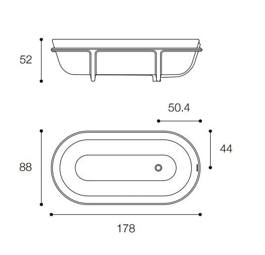 Ванна в центре комнаты в Cristalplant® Falper Conrostamp ARCH-00061536 - Вид №4