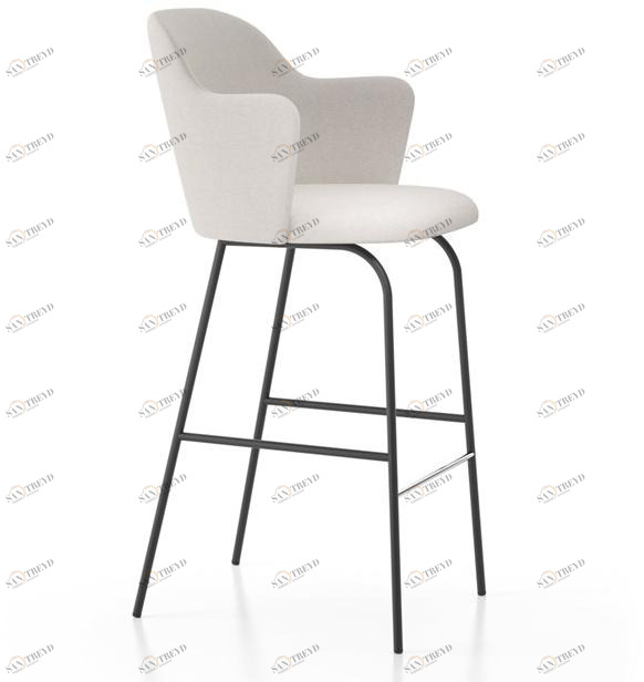 Viccarbe Высокий табурет с подлокотниками с подставкой для ног Aleta sun-id-1400375