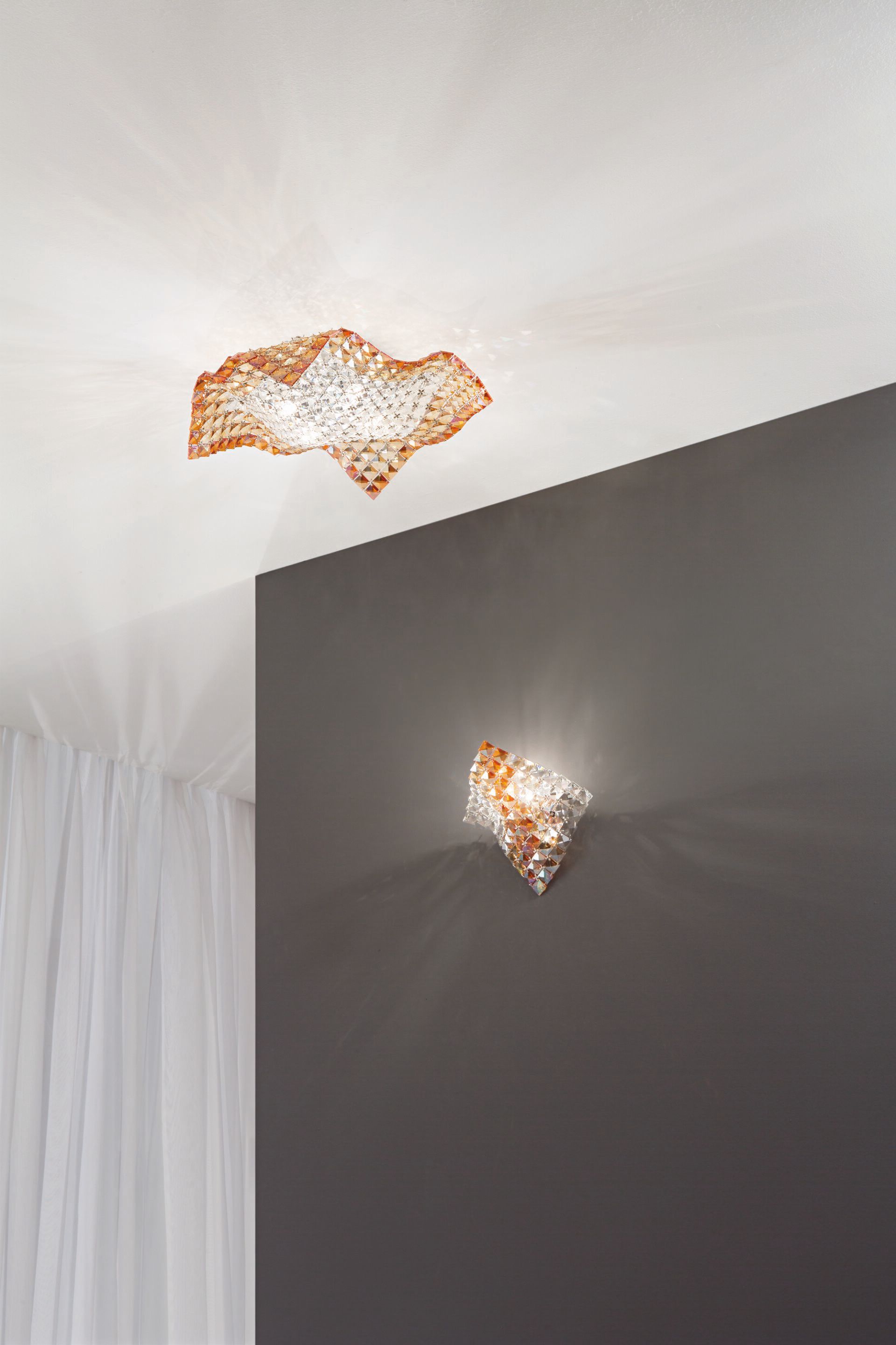 Стеклянный настенный светильник с кристаллами Fan Europe Lighting дизайн окружающего света ARCH-00131937 - Вид №1