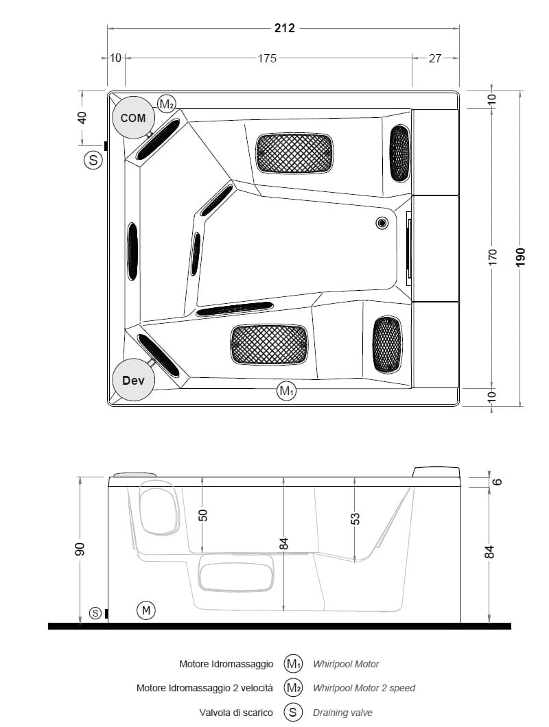 3-местный прямоугольный мини-бассейн с хромотерапией Gruppo Treesse Minipiscine-Pool ARCH-00045735 - Вид №5
