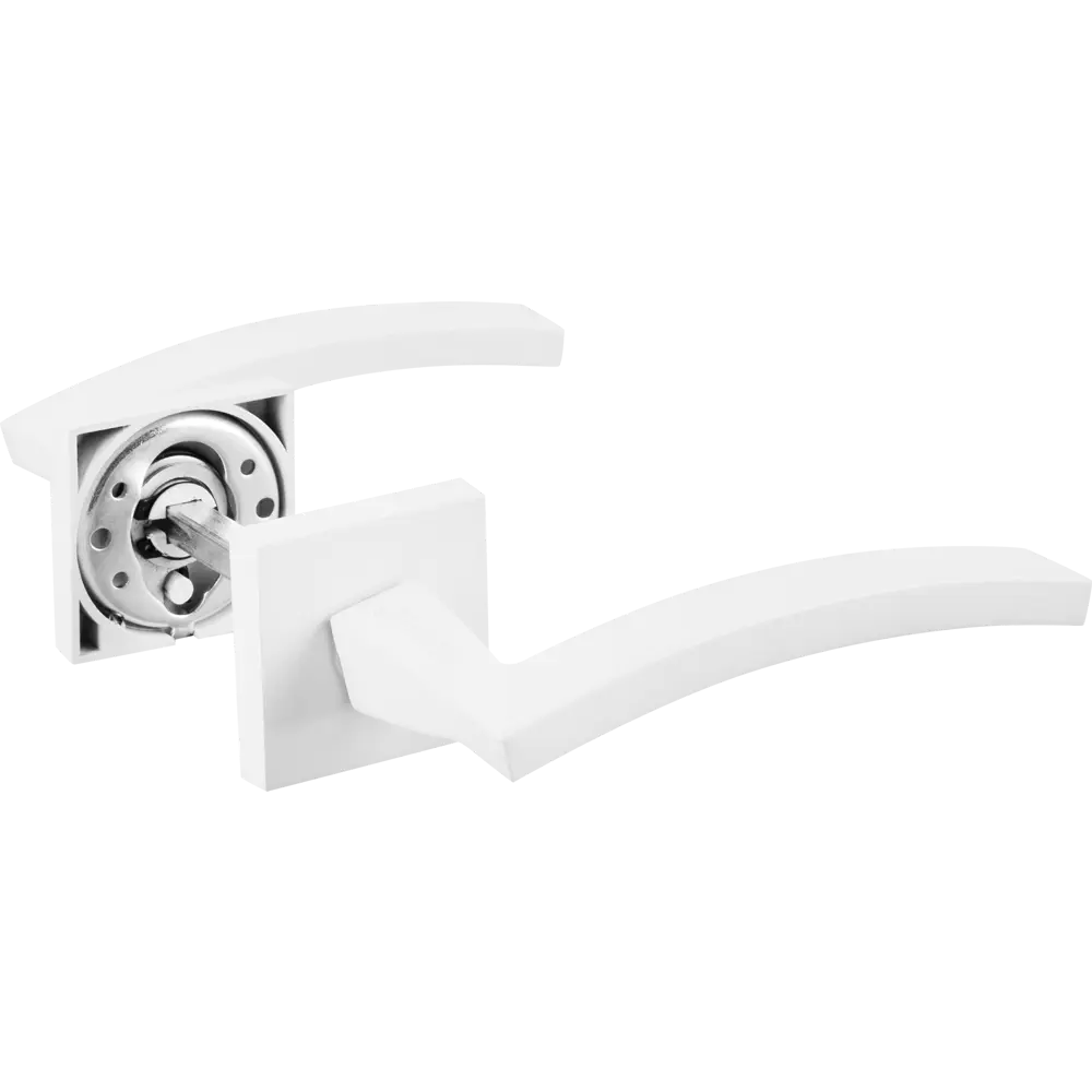 Дверные ручки Puerto AL 520-03 MSW, без запирания, цвет матовый белый STLM-2022209