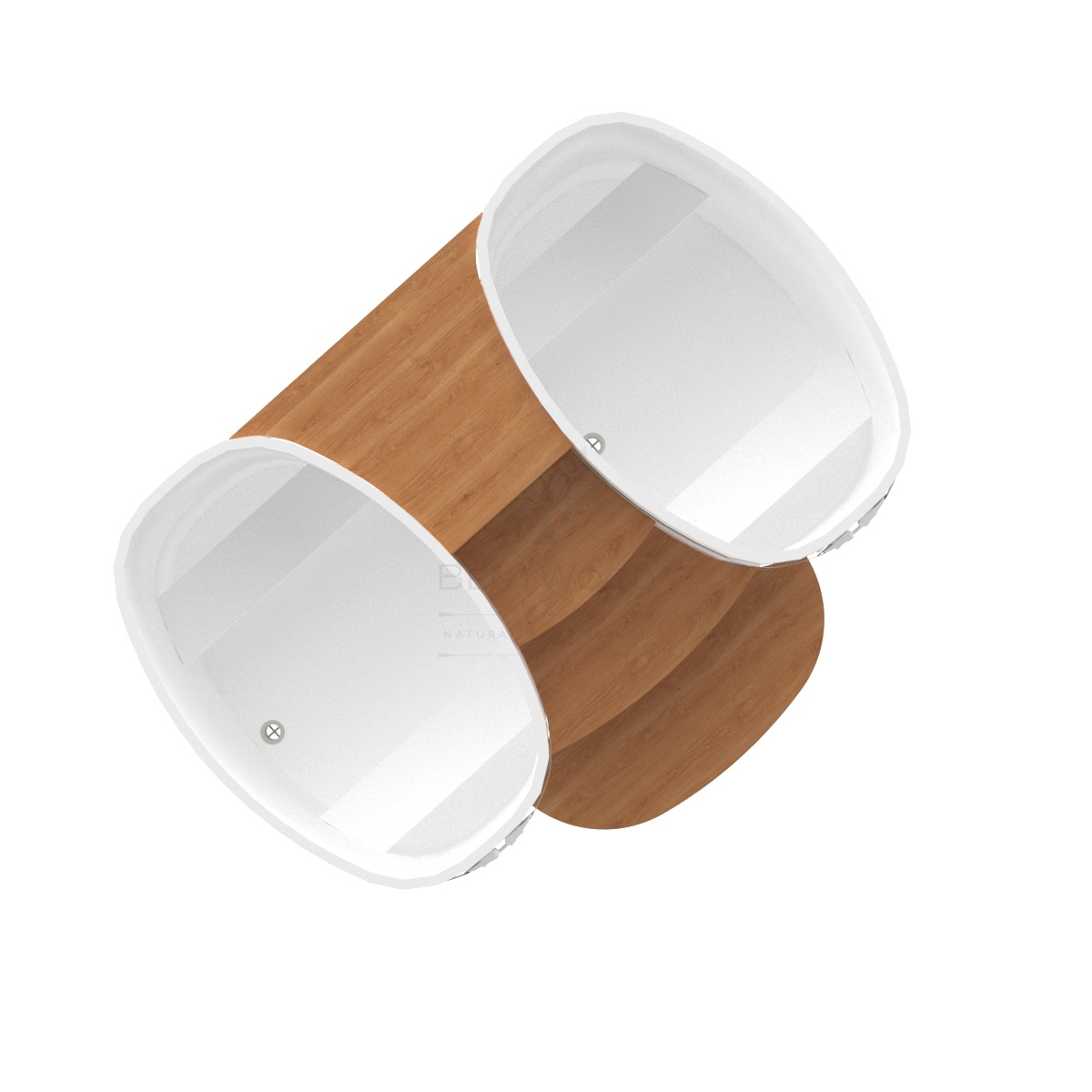 2132 Подиум на 2 купели 0,76х1,16 дуб натуральный Alyarus  - Вид №2