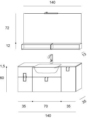 Byte 2.0 – 02 Mastella  Byte 2.0  Комплект мебели для ванной  - Вид №2