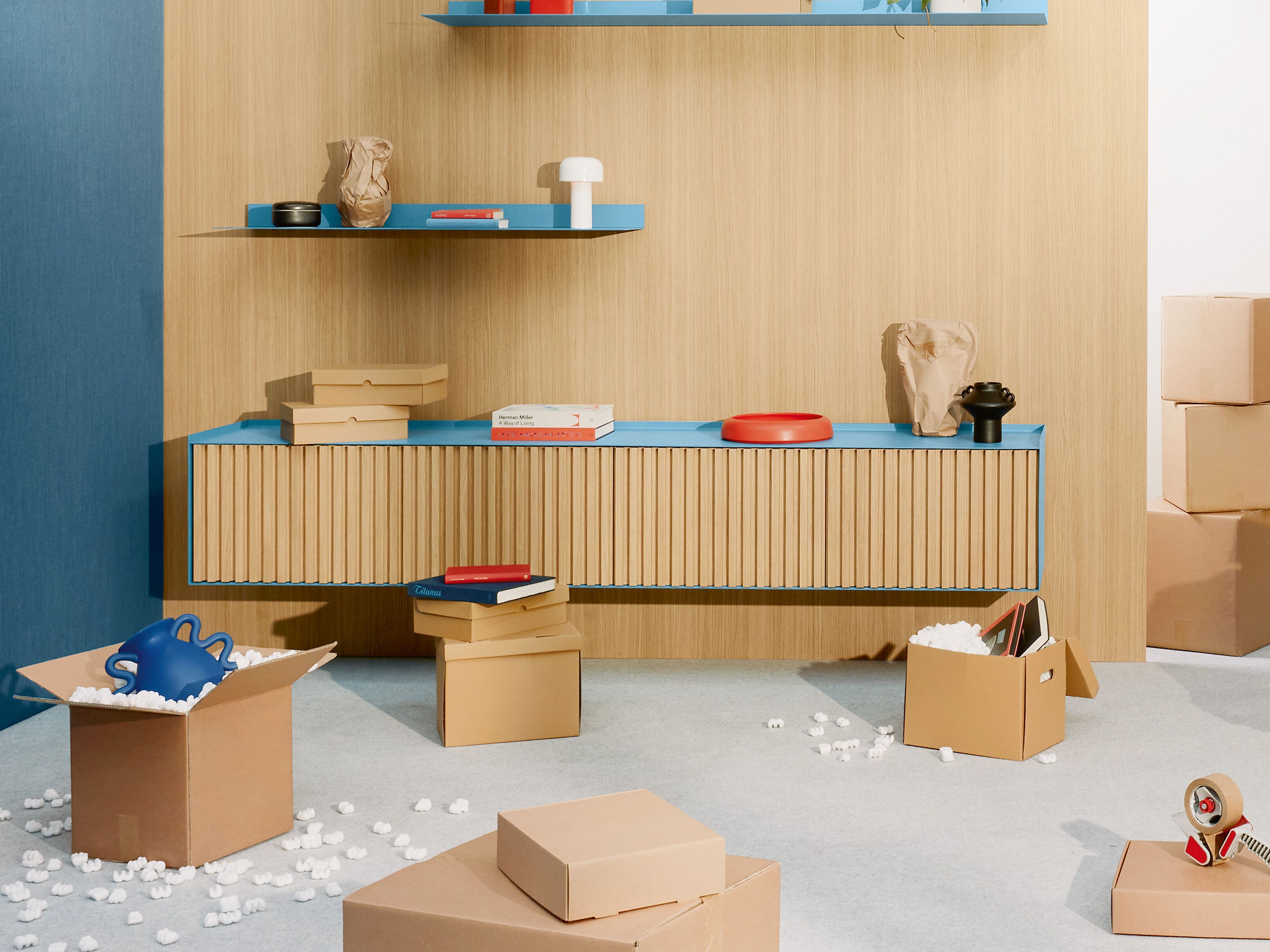 Деревянный подвесной шкаф с ящиками XILIA GRAVITY ARCH-00151835