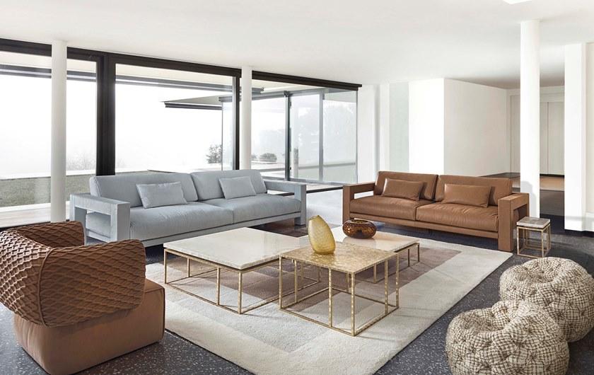 HESSENTIA | Cornelio Cappellini Кожаное кресло с подлокотниками и стеганной спинкой Hug Santreyd sun-id-1492545 - Вид №1